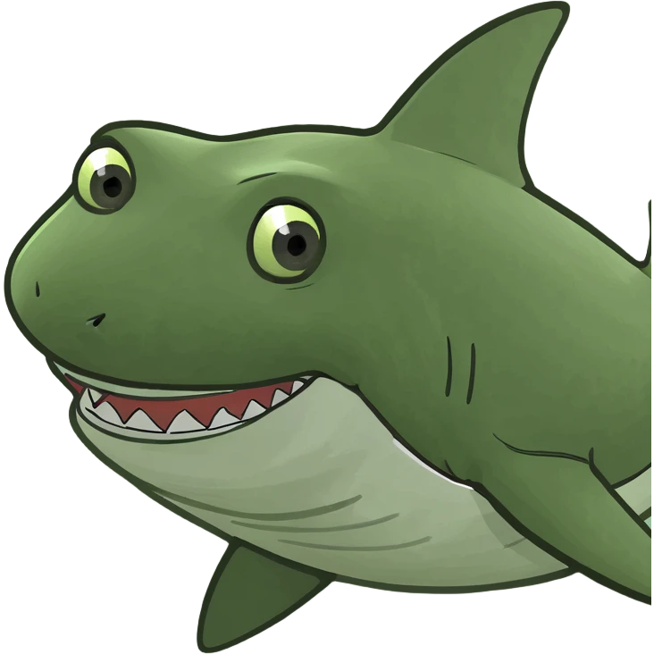 Shark swimming emoji