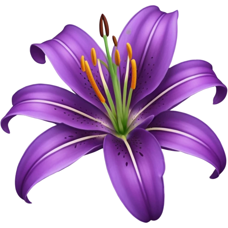 purple lily flower emoji