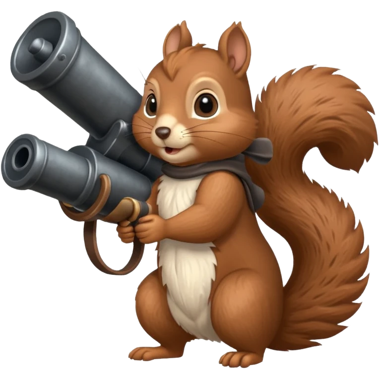 Squirrel with a cannon emoji