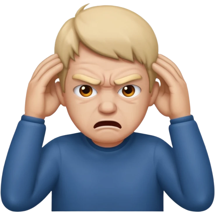 Angry person covering their ears emoji