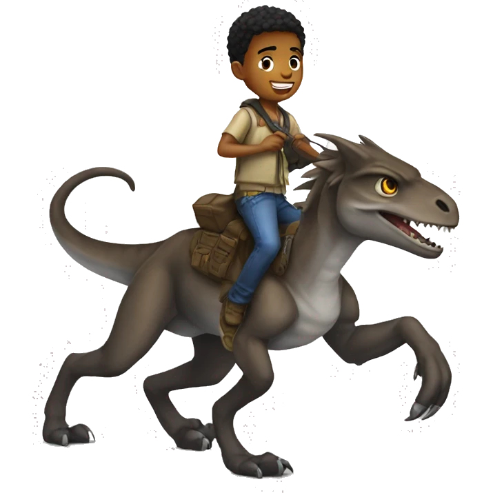 boy on raptor emoji