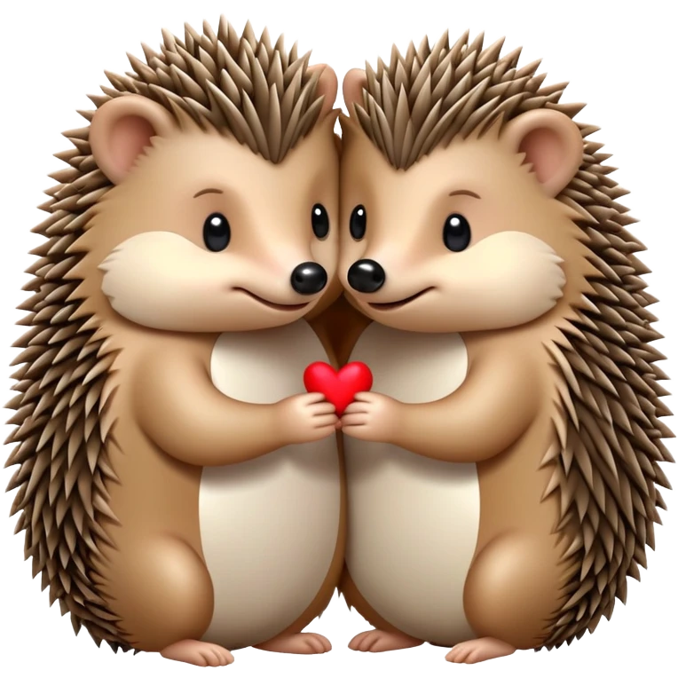 Two hedgehog in love emoji