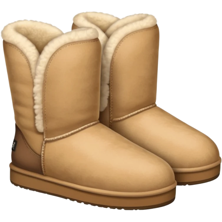 Beige Light UGGS pair slippers  emoji