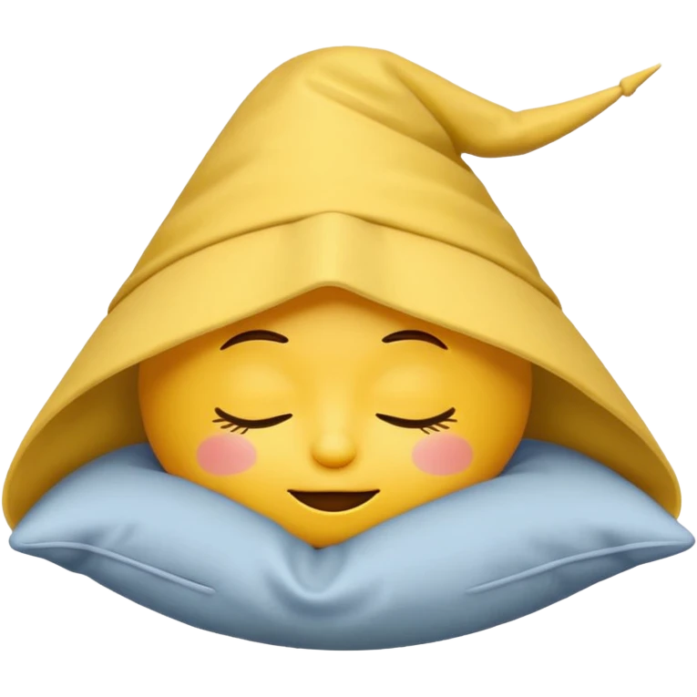 sleeping emoji with a pointed hat emoji