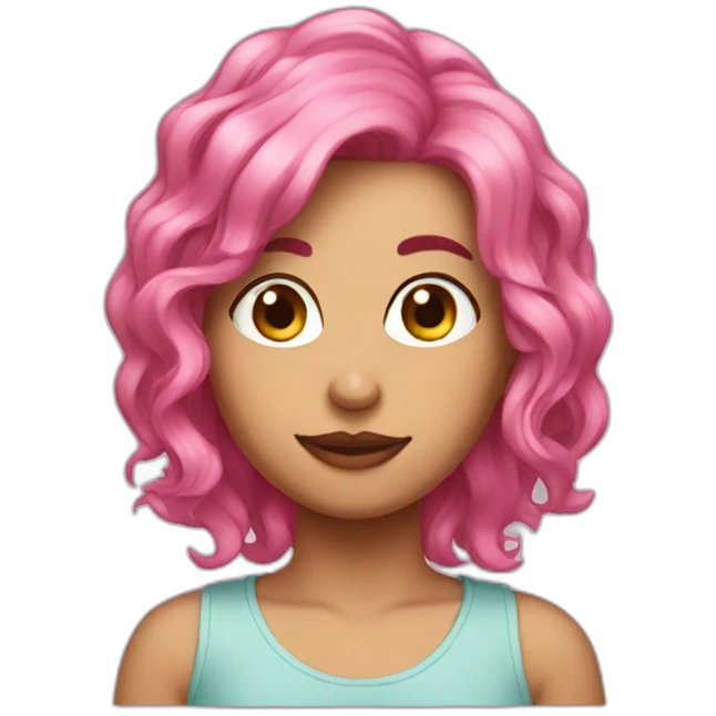 Anya pink hair emoji