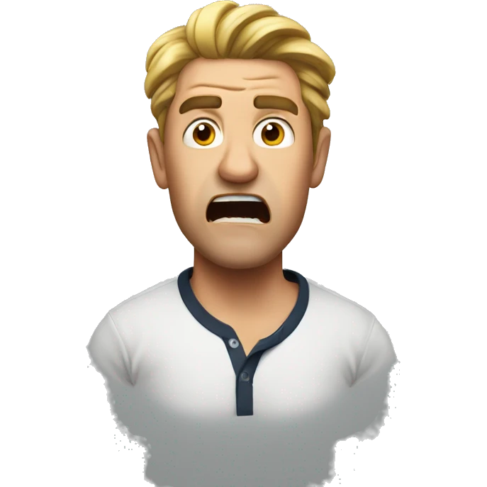 A guy raging. emoji