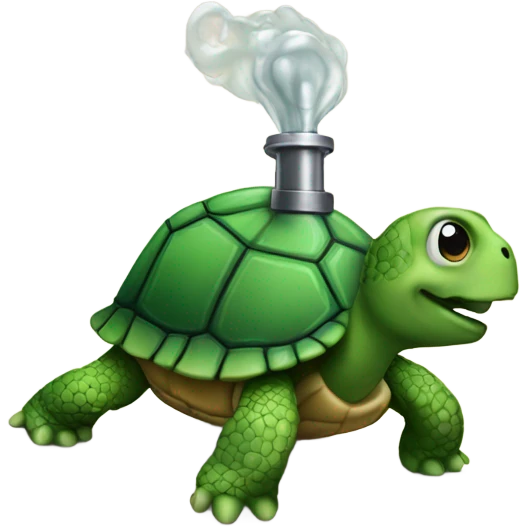 turtle with nozzle on back emoji