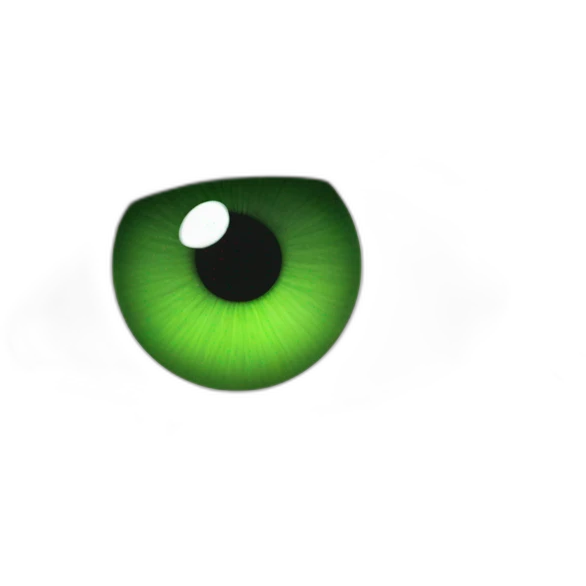 green eye with robotic lawnmower in puples reflection emoji