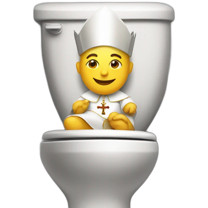 pope on toilet emoji
