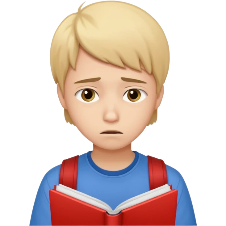 студент грустный после провального экзамена IELTS смотрит свои результаты emoji