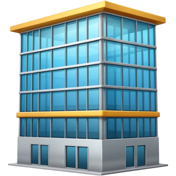 half office building and half vessel emoji