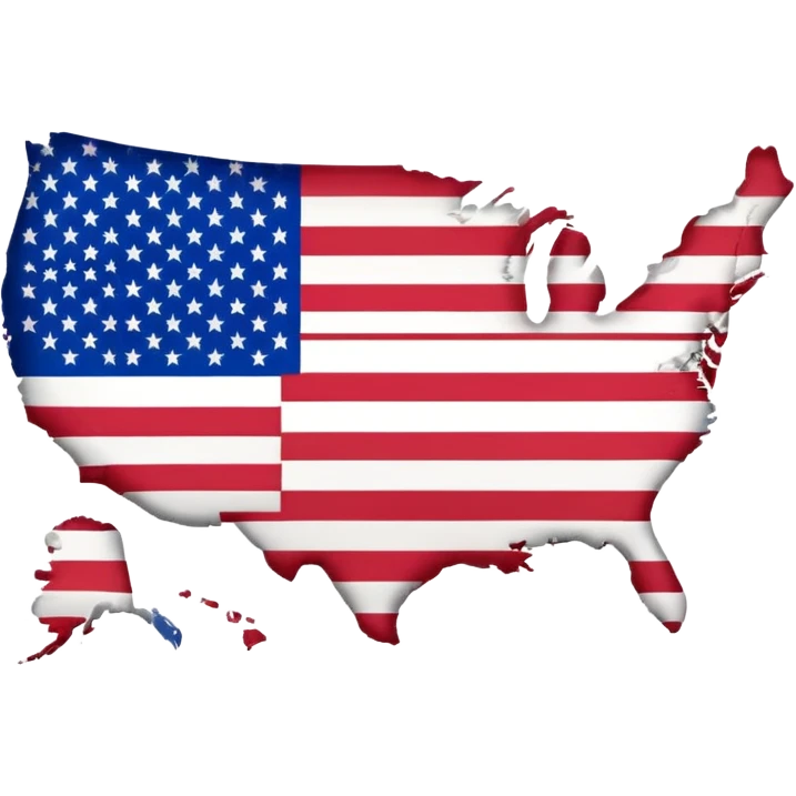 Flag of United States but map emoji