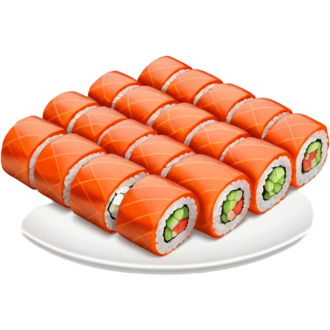 Maki rolls in a plate emoji