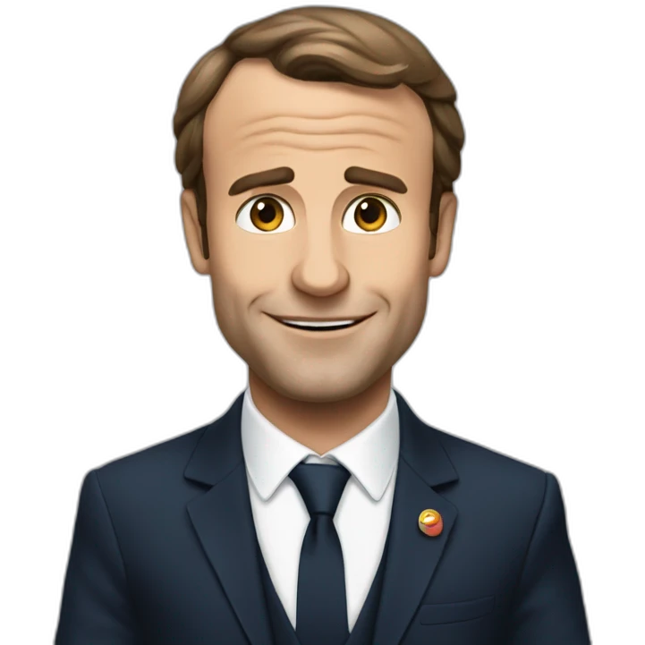 Macron qui fait un doigt emoji