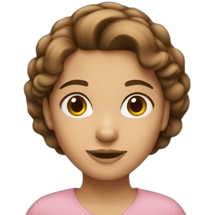 italian girl, brown hair emoji