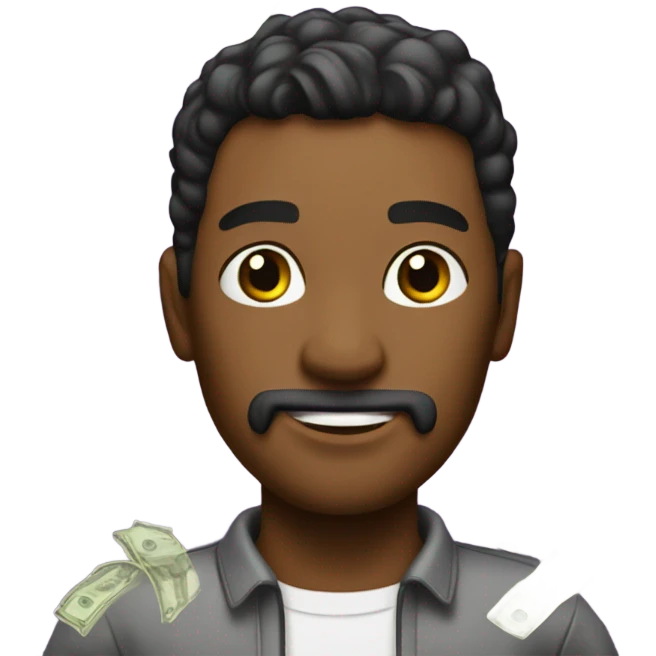 Make it rain money whit male  emoji