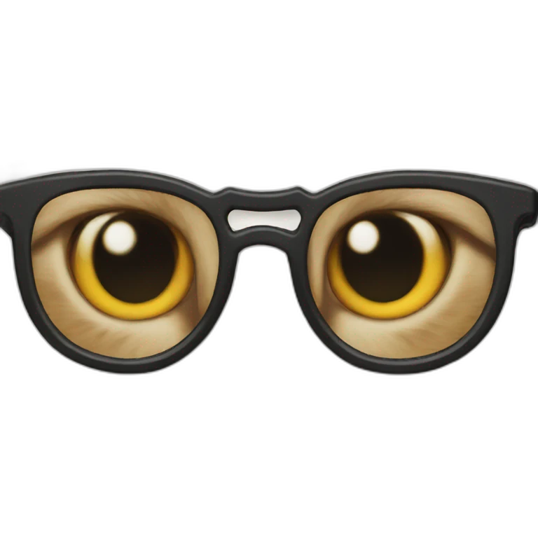 Cat-four-eyes emoji