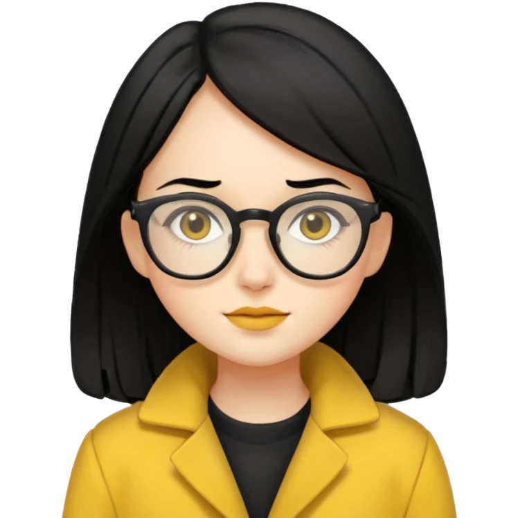 vALORANT, Kill Joy, chica con gafas, pelo, negro, abrigo amarillo emoji
