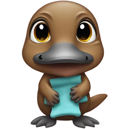 Platypus wearing socks emoji