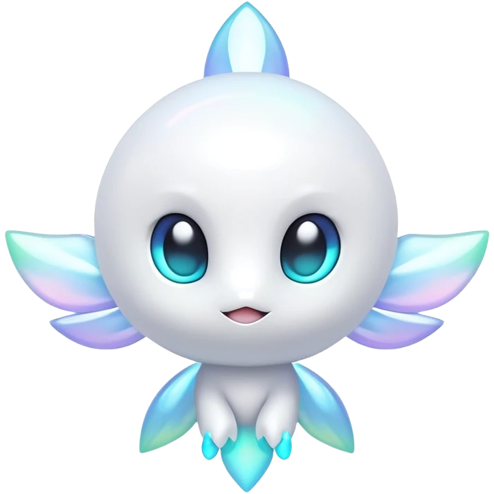 Futuristic Celestial Iridescent white pale fakemon emoji