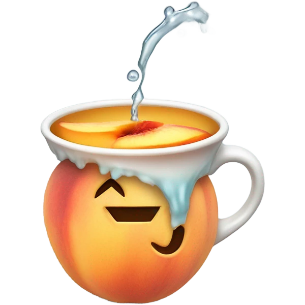 peach in hot tea emoji