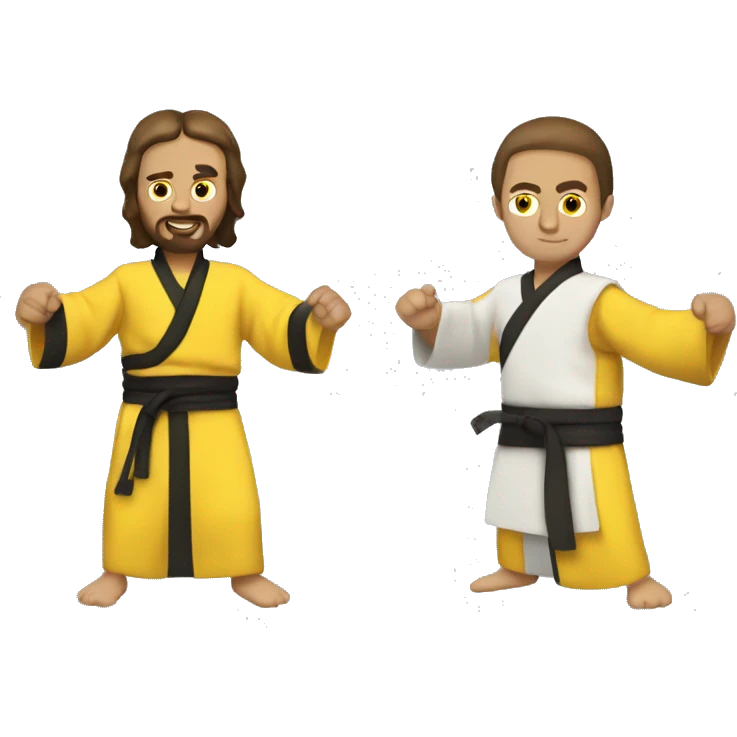 Jesus yellow belt kung fu emoji