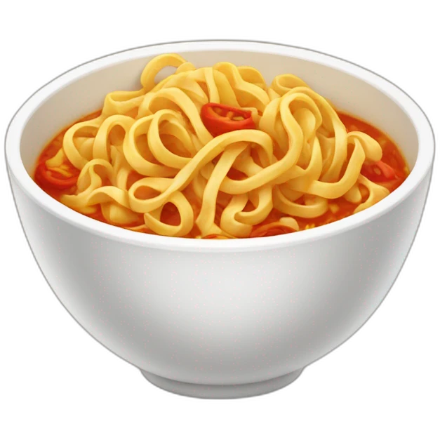 Spicy bowl of noodles emoji