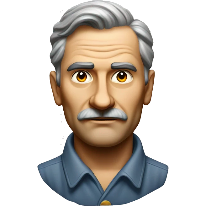 photorealistic serious soviet worker 1950 emoji