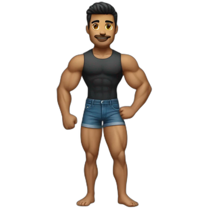 Posh-muscle-boy-leg emoji