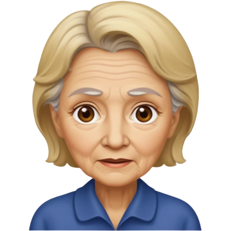 Old lady with dirty blonde hair from Canada  emoji