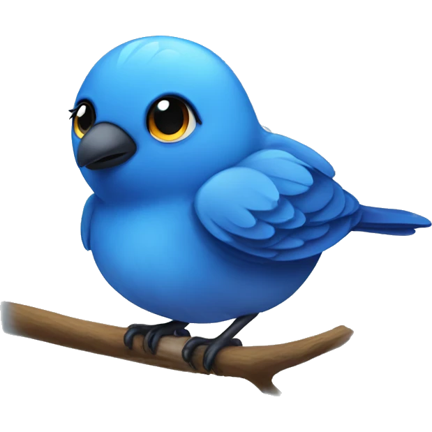 little sapphire cute Bird  emoji