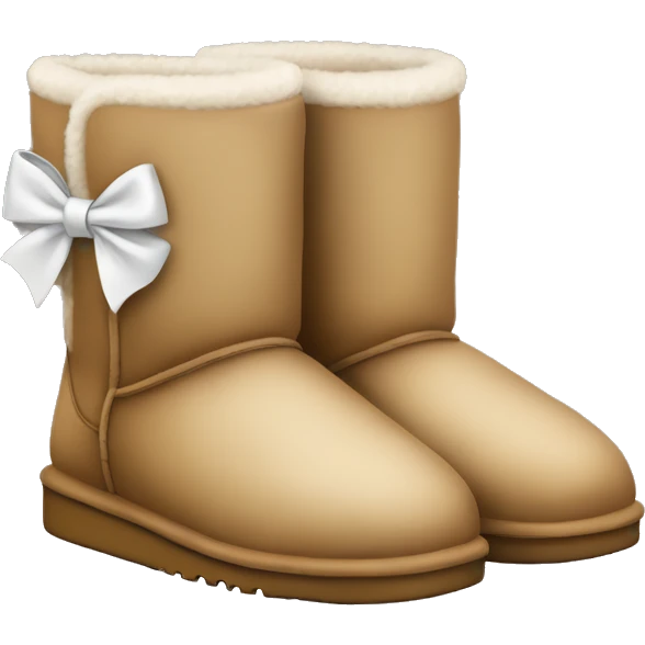 Uggs with bow emoji