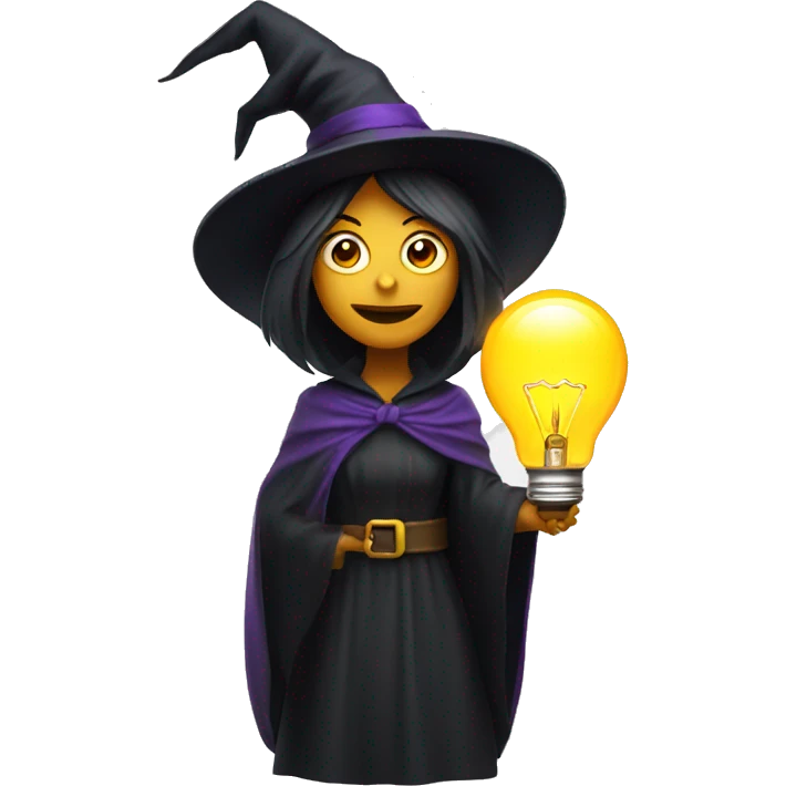 witch with a lightbulb  emoji
