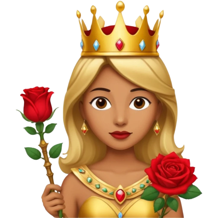 woman, Egypt, rose, scepter emoji