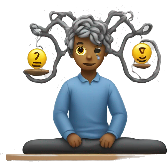 balancing mind and technology emoji