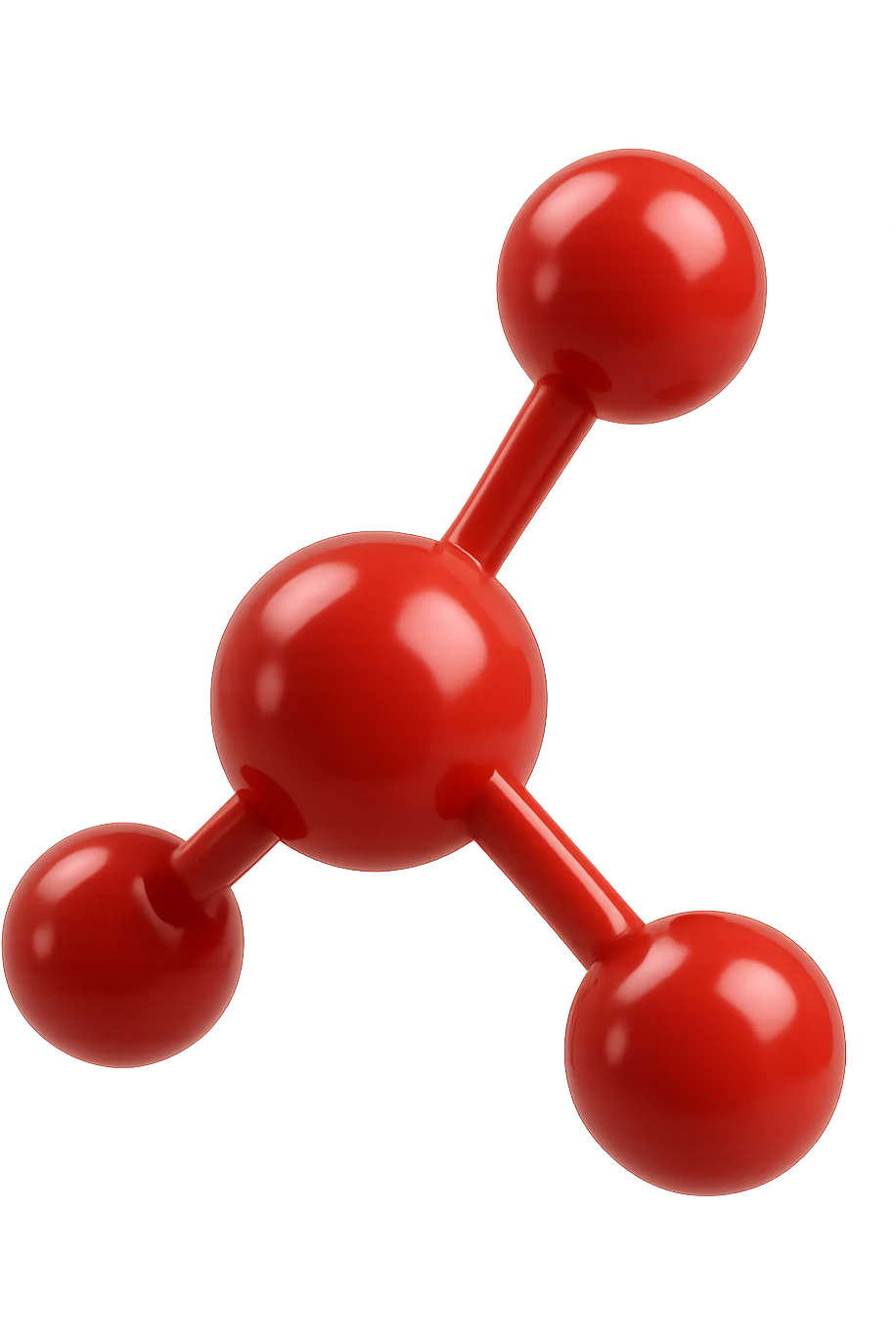 molecola chimica rossa 3d emoji