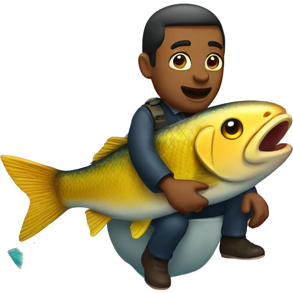 man ride fish  emoji