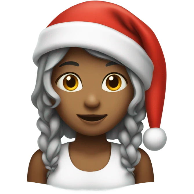 Girl in Santa hat emoji