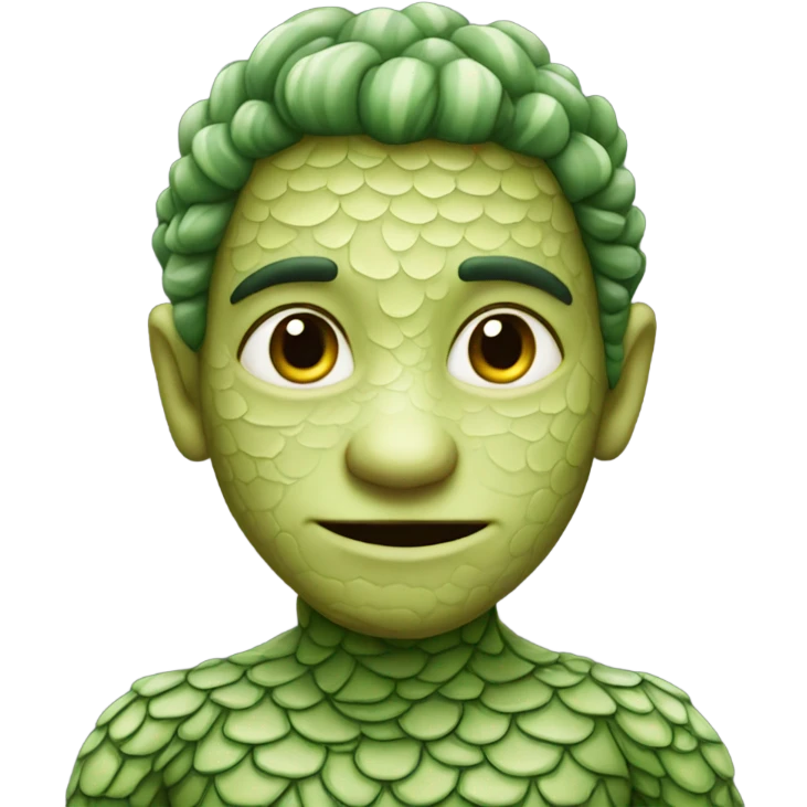 Me with reptile skin emoji