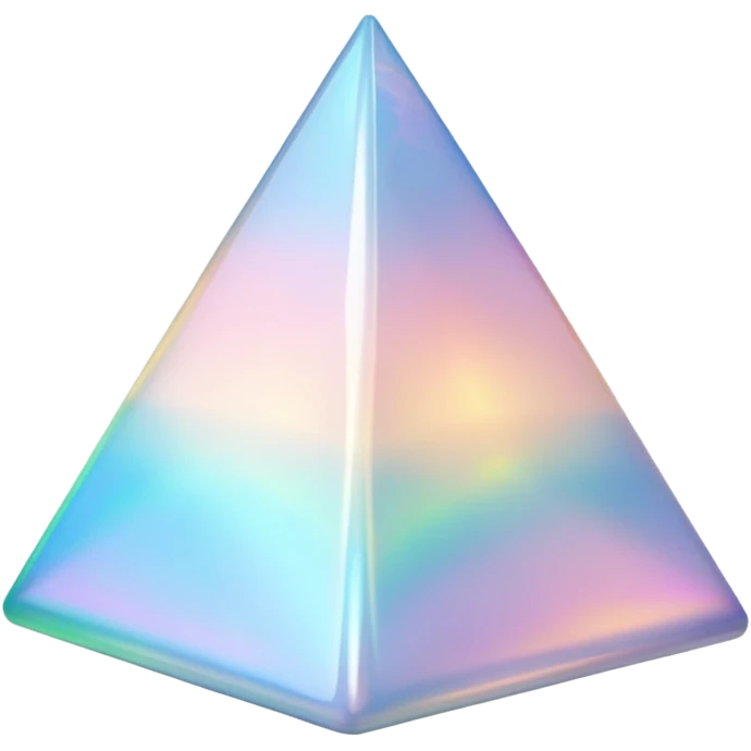 beautiful white opal pyramid  emoji