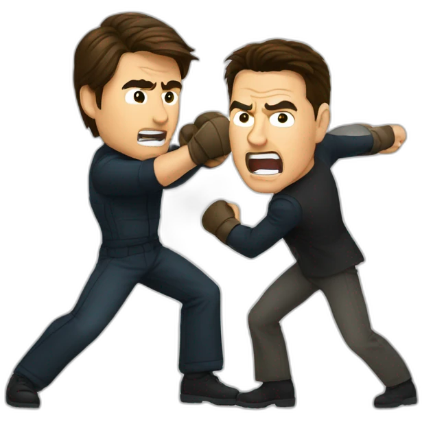 tom cruise fighting tom hanks emoji