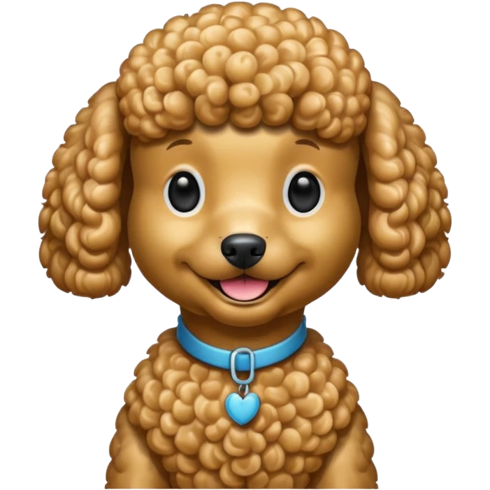 Smiling poodle emoji