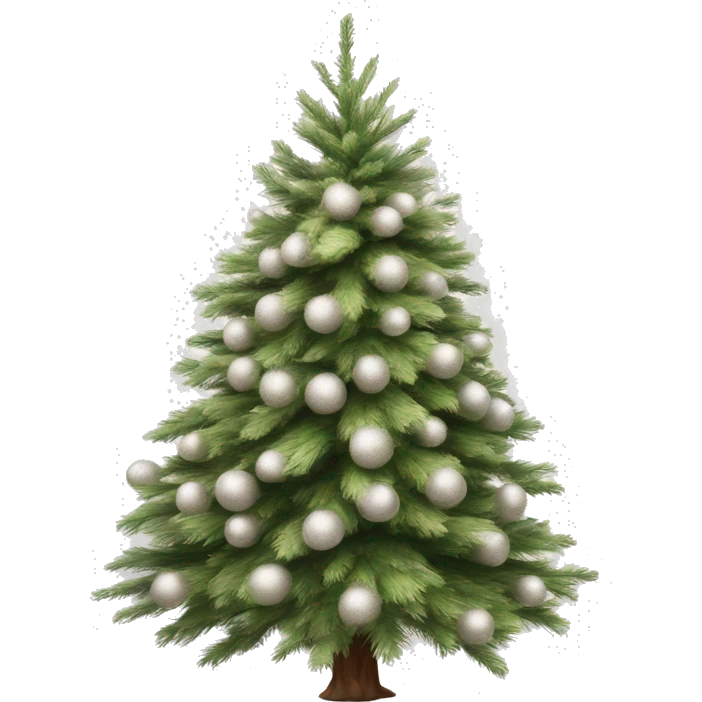 Realistic isolated off white fir christmas tree   emoji