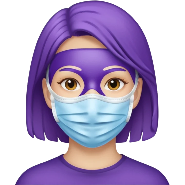 violett face mask emoji