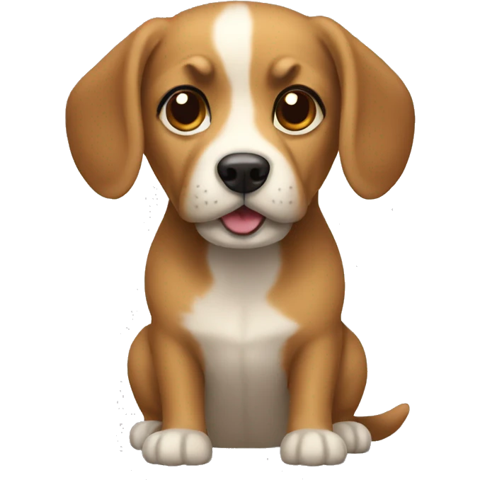 a penut colored smallish dog emoji