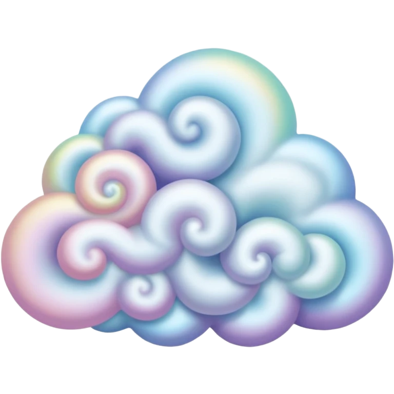 A swirling, colorful dream cloud emoji