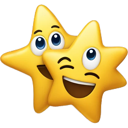 happy star with 2 students emoji