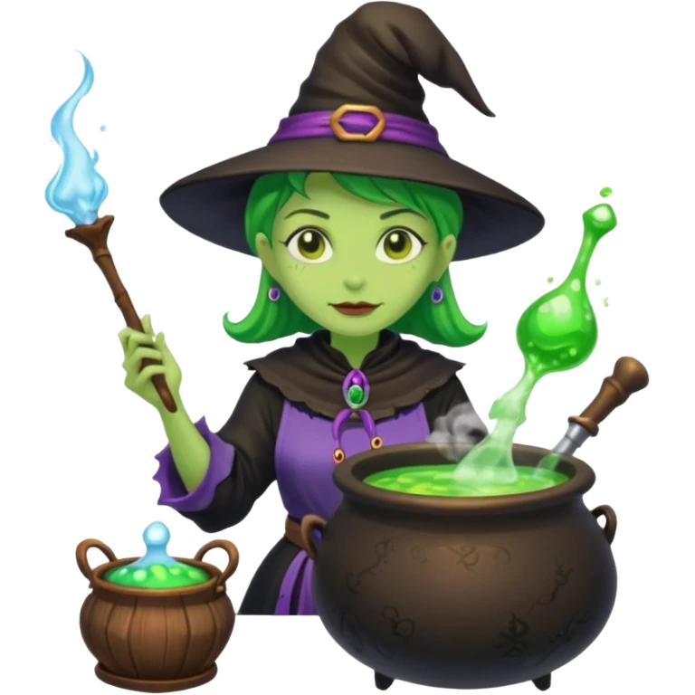 green witch cooking potion emoji