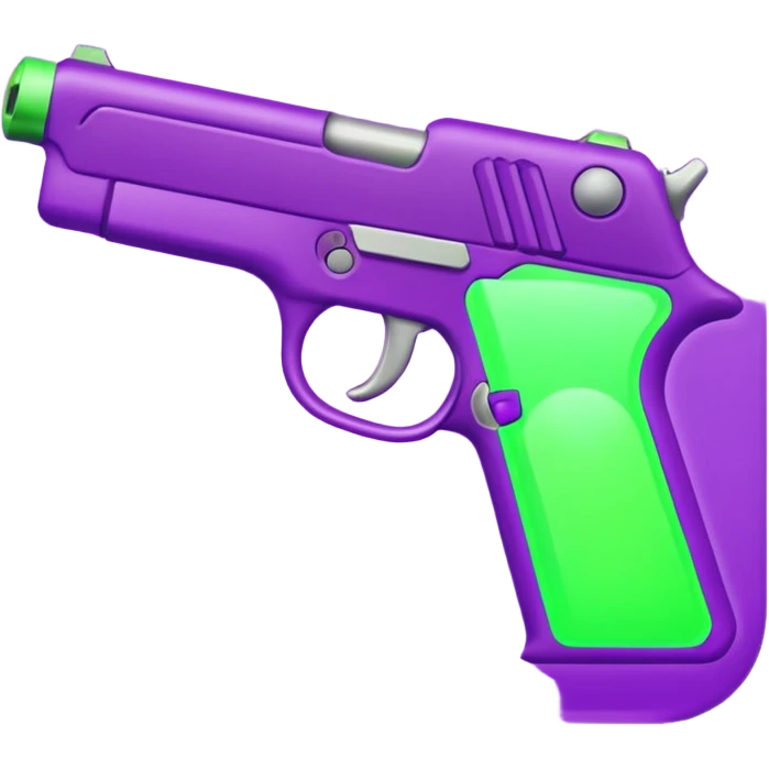  shooter game with this color purple  and neon green emoji