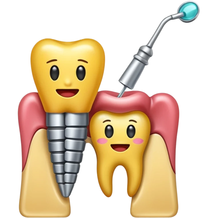 endodoncia dental con lima emoji
